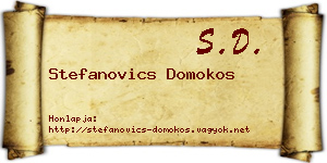 Stefanovics Domokos névjegykártya